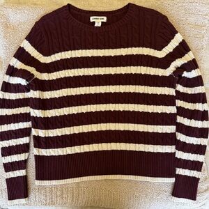Lands End modern cable crew sweater